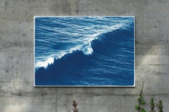 Venice Beach Seascape, Long Wave, Nautical Scene in Blue Tones, Limited Edition