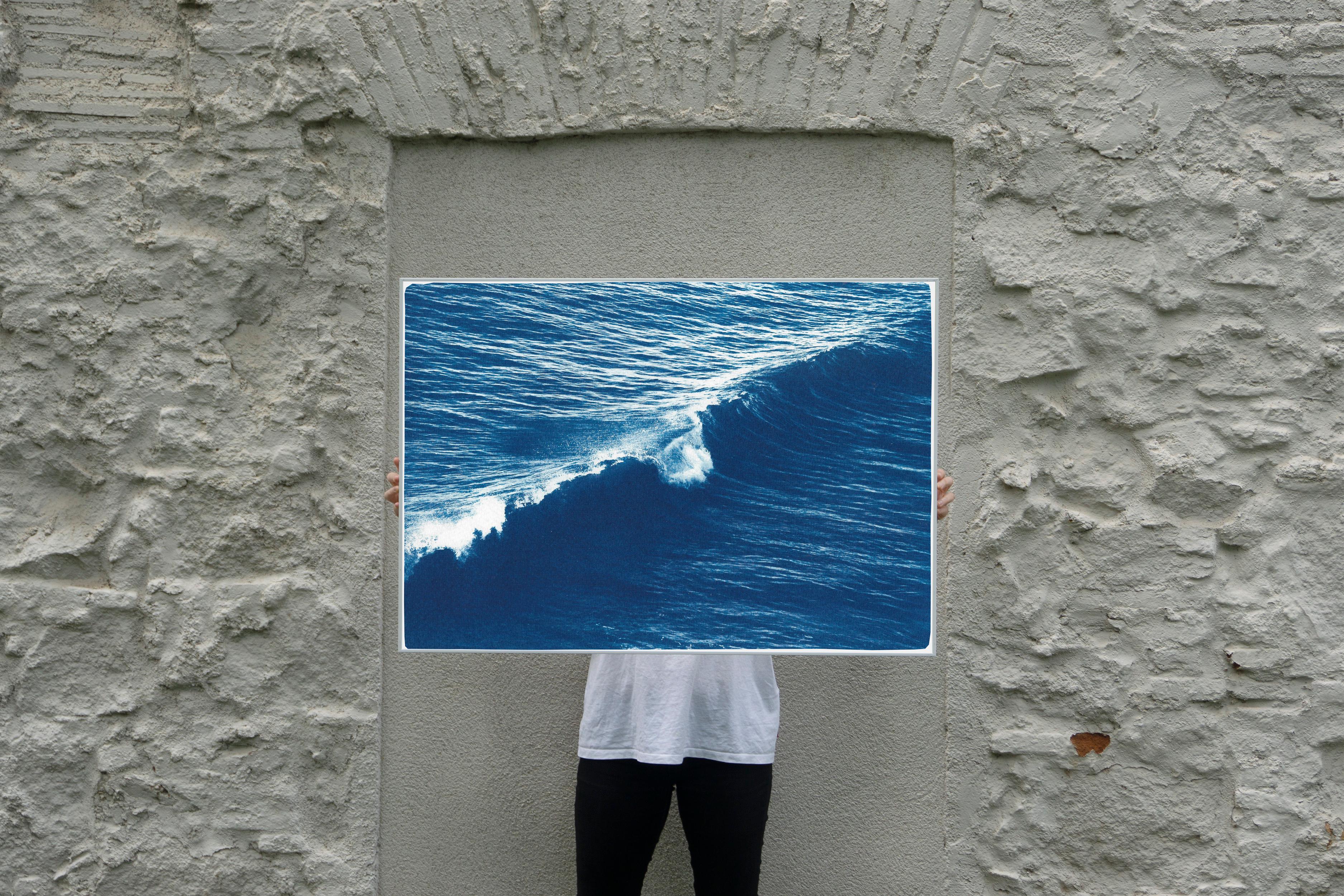 Paesaggio marino di Venice Beach, onda lunga, scena nautica in toni blu, edizione limitata in vendita 3