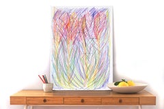 Wildflowers, Abstract Expressionist Flowers, Contemporary Drawing on Paper, 2024