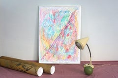 Ascendent Dreams, Abstract Expressionist, Color Crayon, Childlike Drawing, Paper