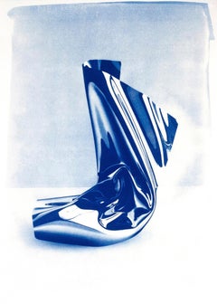 Clear Plastic nº1, Contemporary Cyanotype on Watercolor Paper, 70x50cm, Minimal