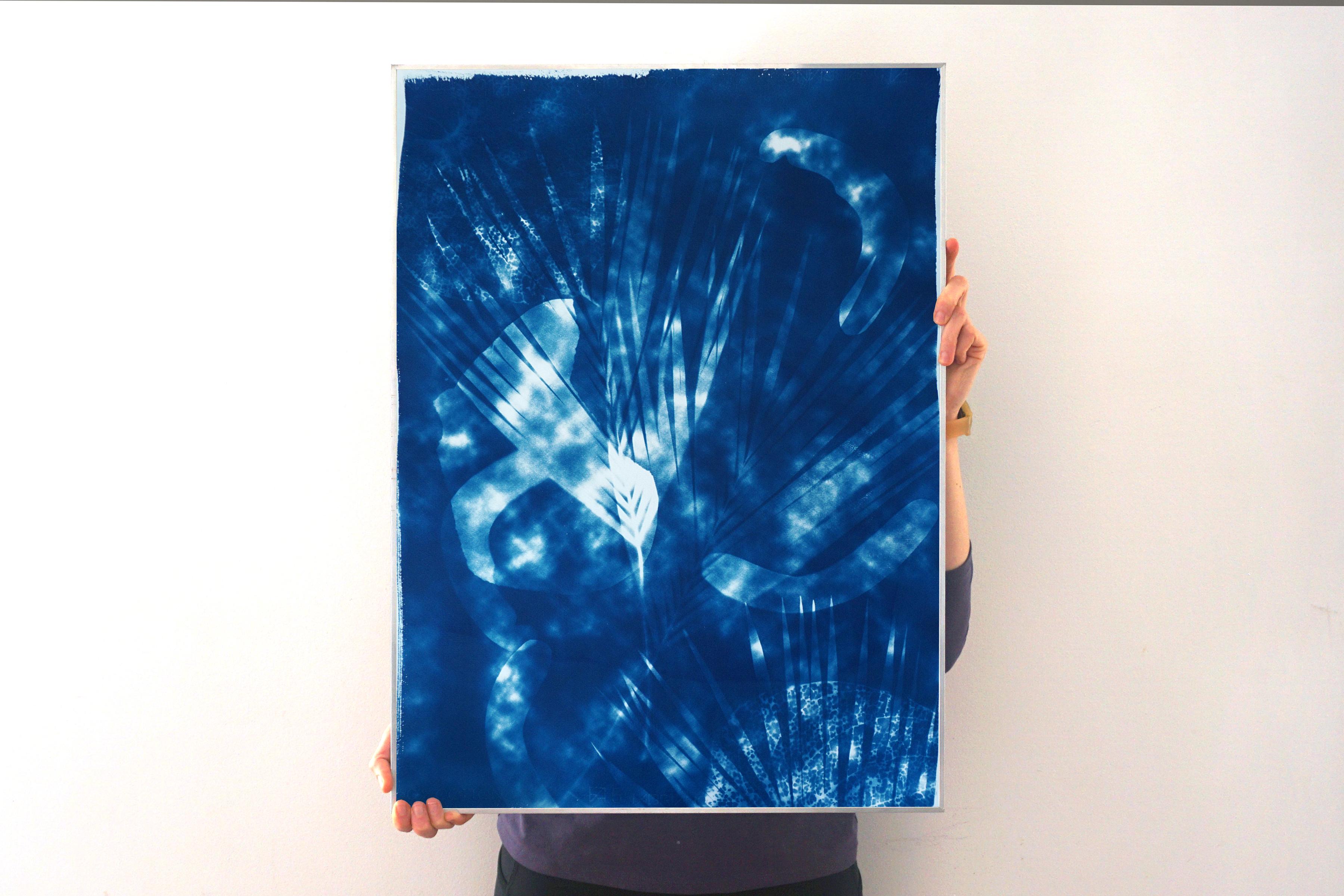 abstract cyanotype