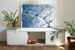 Ancient Roman Amphitheater, 100x70cm Cyanotype, Greek Architecture Blueprint