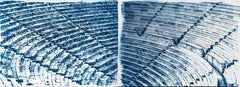 Diptych of Ancient Theaters, 200cmx70cm Cyanotypes, Greek and Roman Architecture