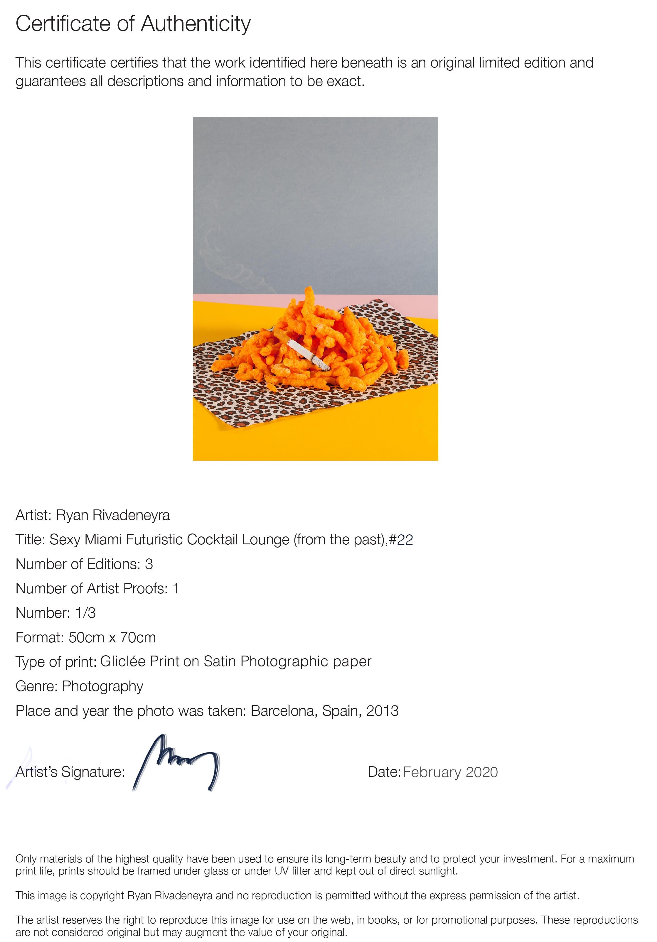 Fast Food Still Life, Modern Print of  Orange Food Scene, Animal Print  Texture For Sale 4