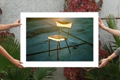 Photo Giclée Print, Antique Industrial Chair, 100x70cm, Photograph, Stylish Art
