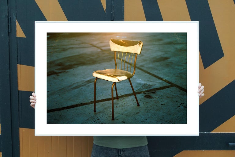 Photo Giclée Print, Antique Industrial Chair, 100x70cm, Photograph, Stylish Art For Sale 2