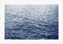 Calming Sea Ripples in Blue, Handmade Sun Print, Limited Edition of 50, 100x70cm