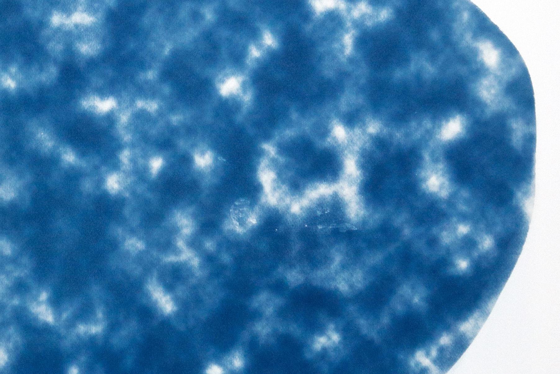 Cloudy Ovals:: Cyanotypie auf Papier 100x70cm:: Classic Blue:: Abstract Geometric 2020 1