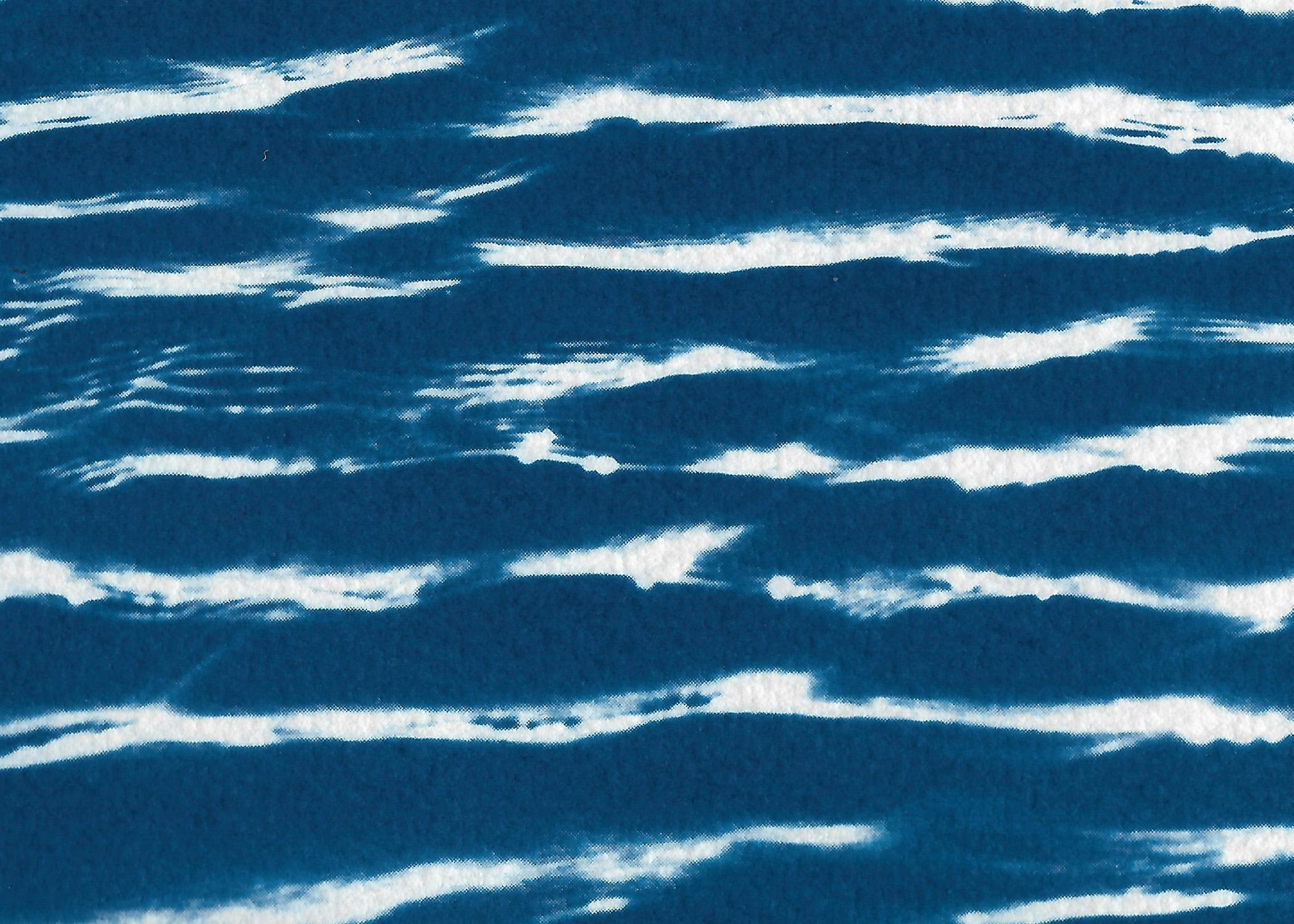 Patterns à l'aquarelle Tranquil, cyanotype contemporain de grande taille sur papier aquarelle en vente 3