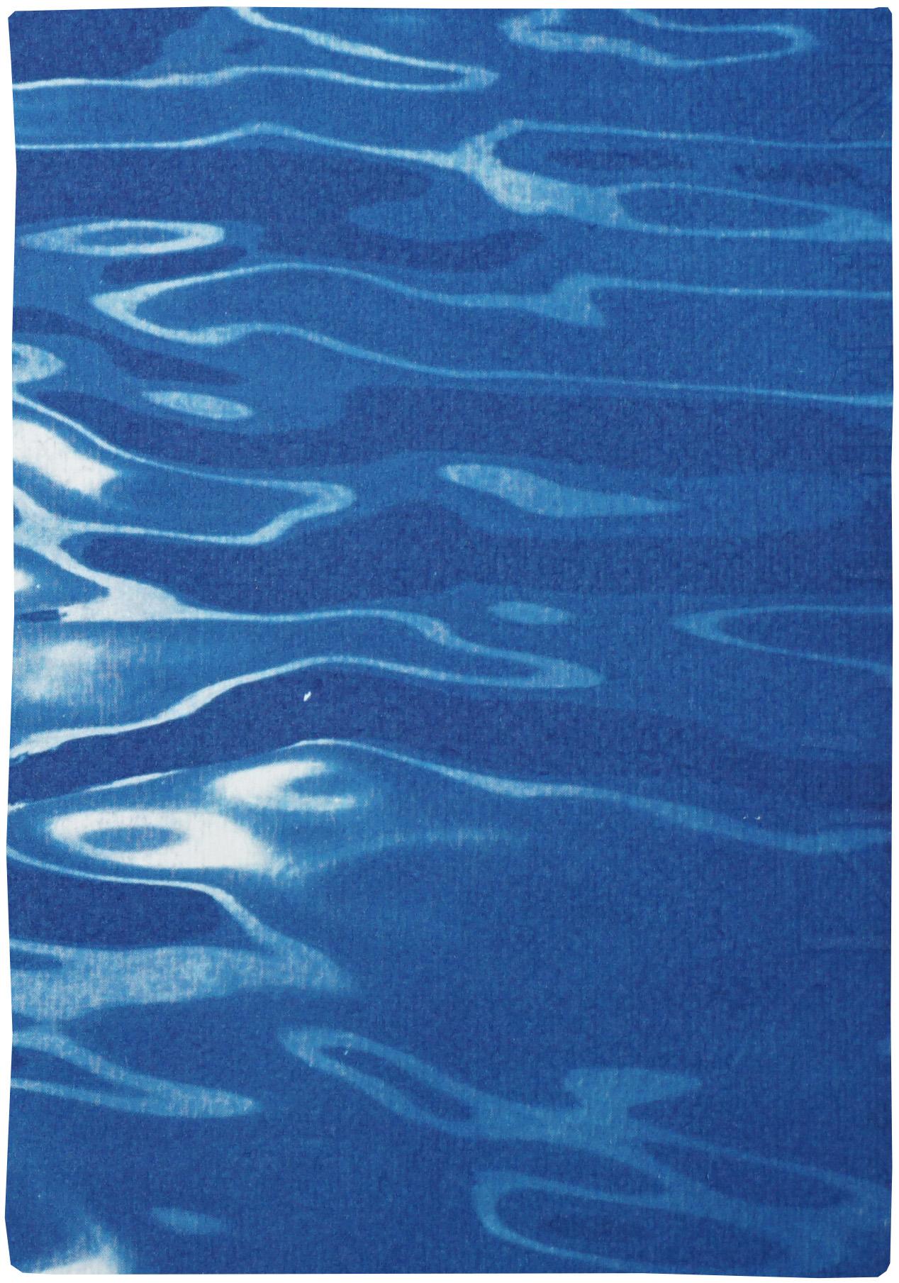 Lido Island Reflections, Venice Landscape Blue Tones, Minimal Cyanotype Print  3