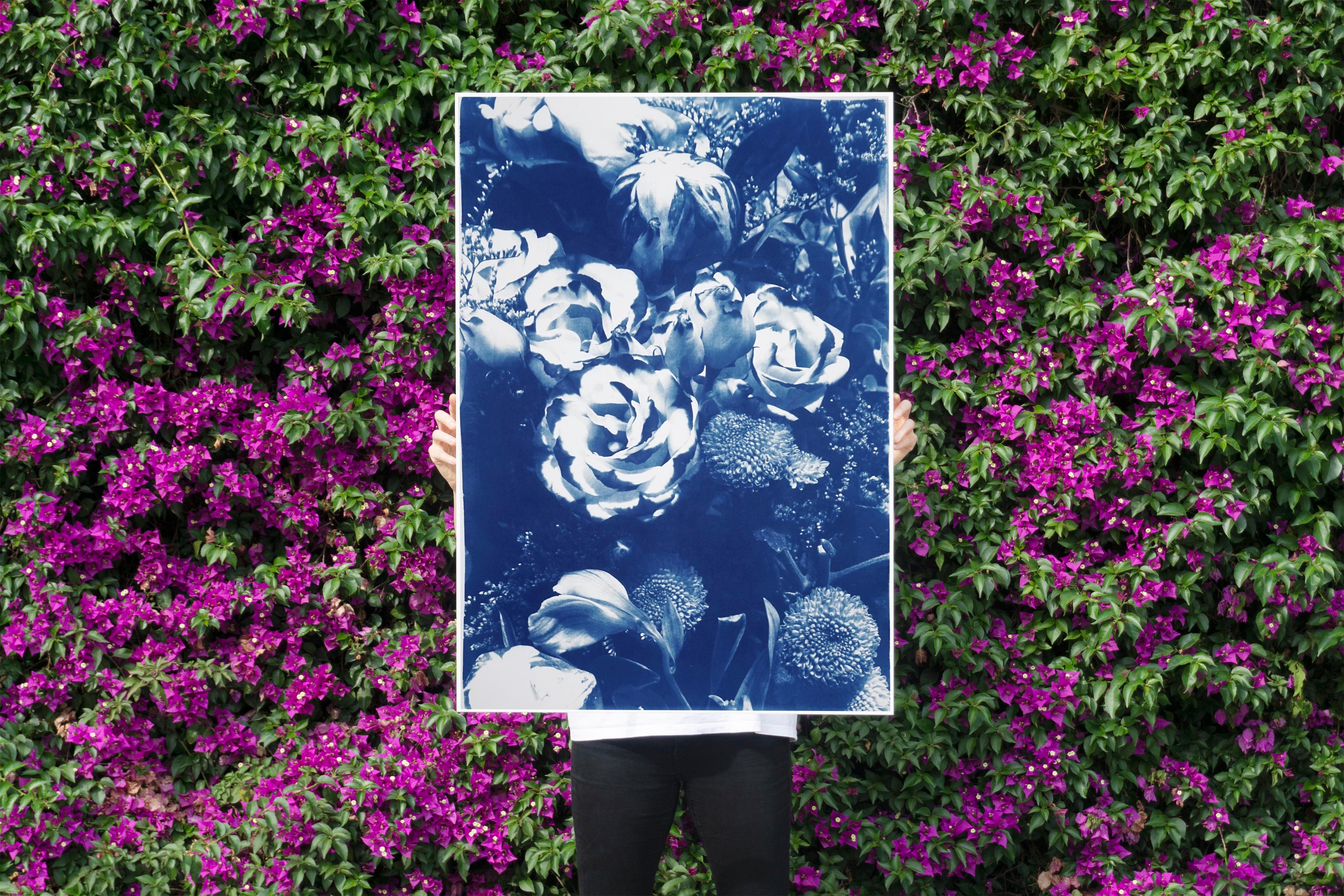 This is an exclusive handprinted limited edition cyanotype of a gorgeous blue bouquet. 

Details:
+ Title: Blue Flower Bouquet
+ Year: 2021
+ Edition Size: 100
+ Stamped and Certificate of Authenticity provided
+ Measurements : 70x100 cm (28x 40