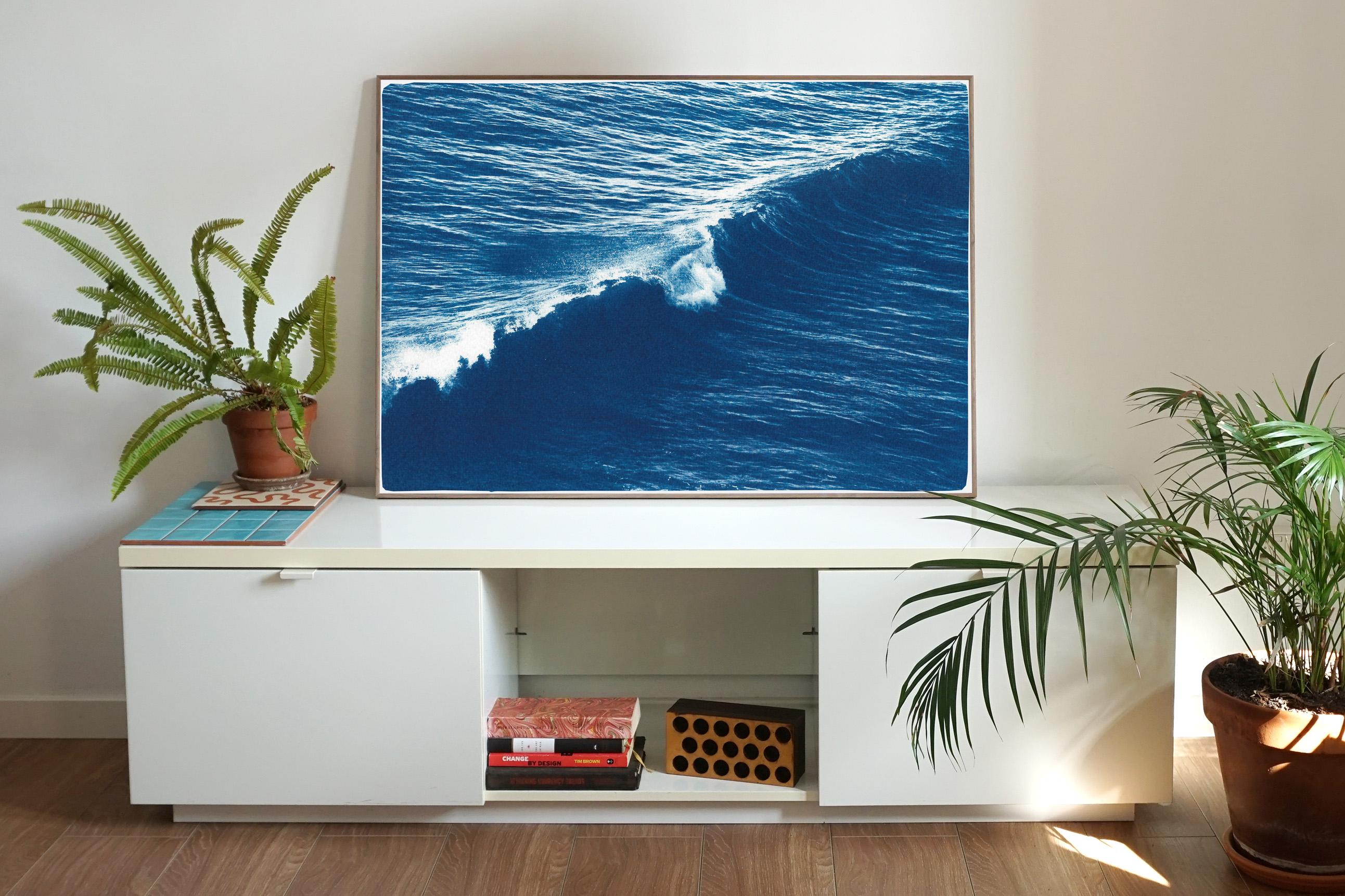 Venice Beach Seascape, Long Wave, Nautical Scene in Blue Tones, Limited Edition 2