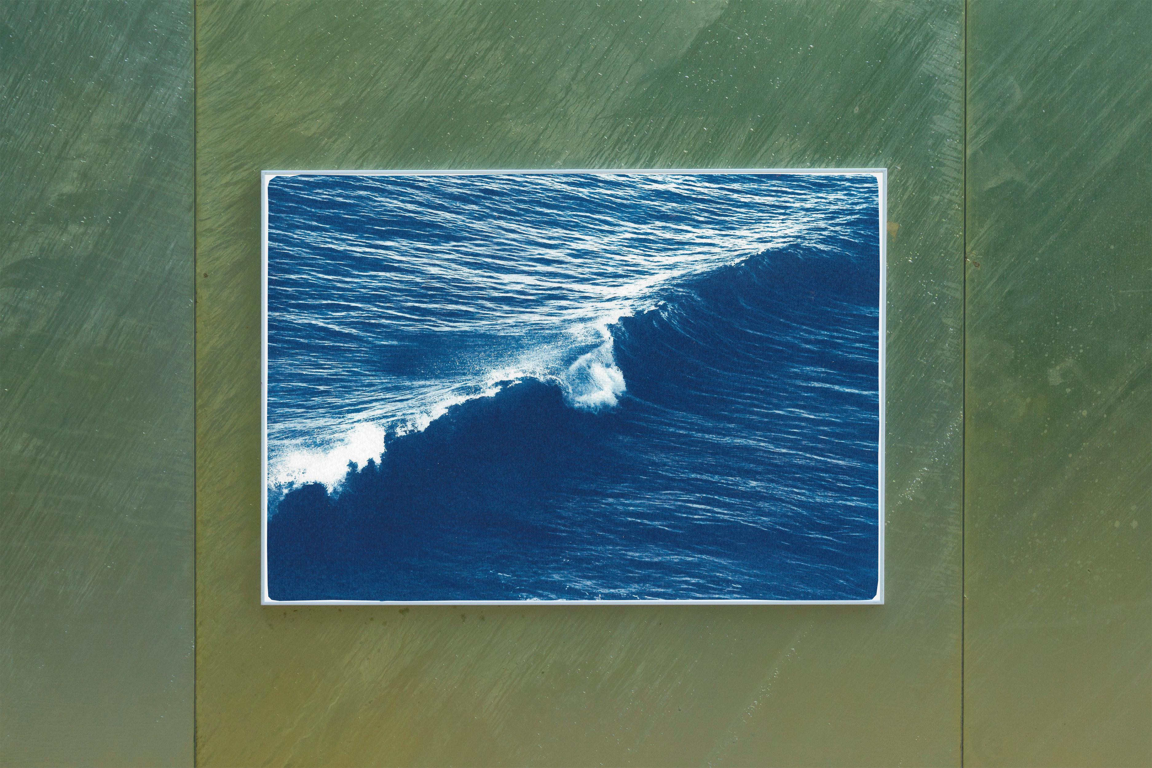 Venice Beach Seascape, Long Wave, Nautical Scene in Blue Tones, Limited Edition 1