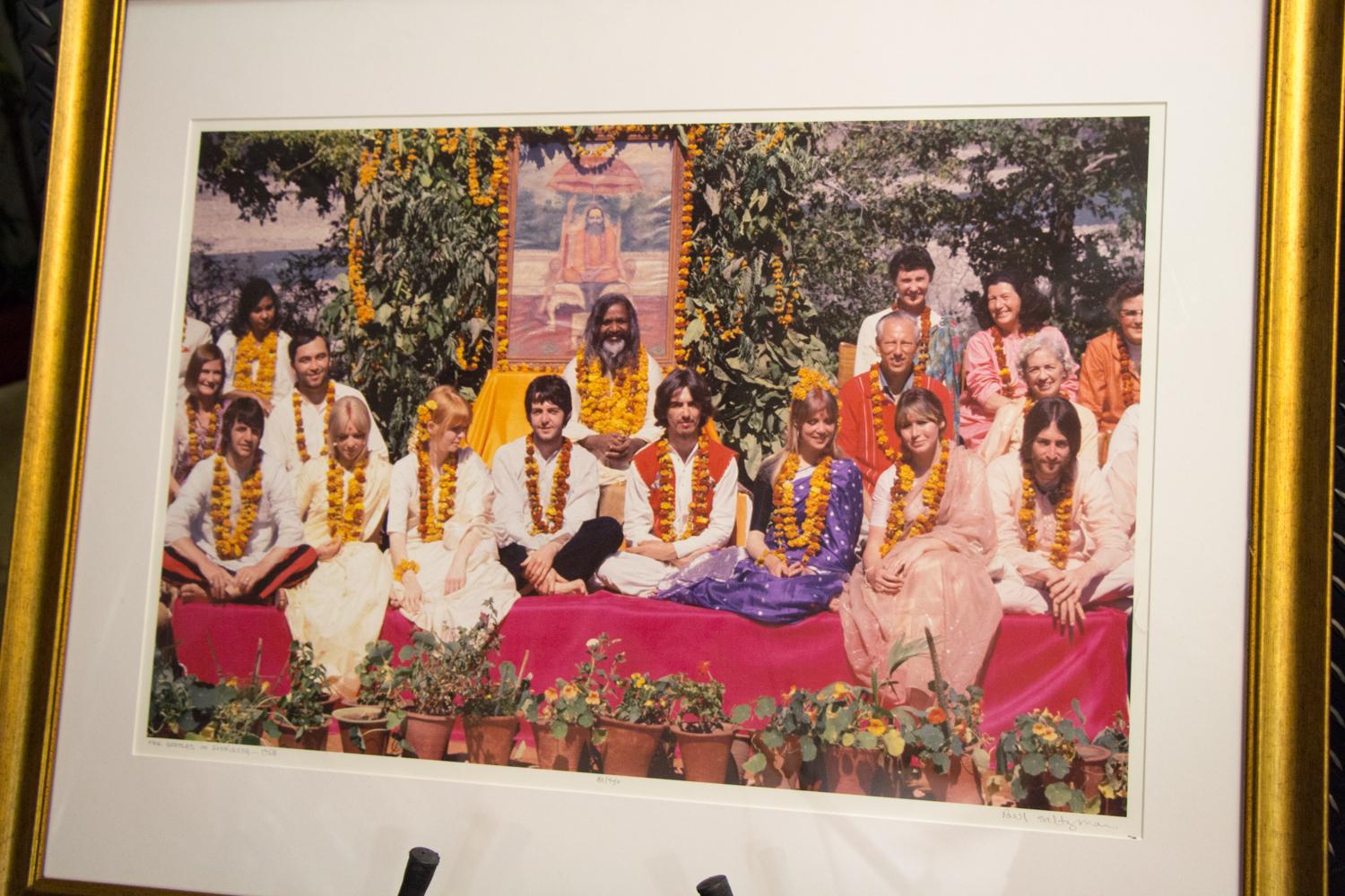 The Beatles in India Photograph by Paul Saltzman - Archival Color Fine Art Print For Sale 1