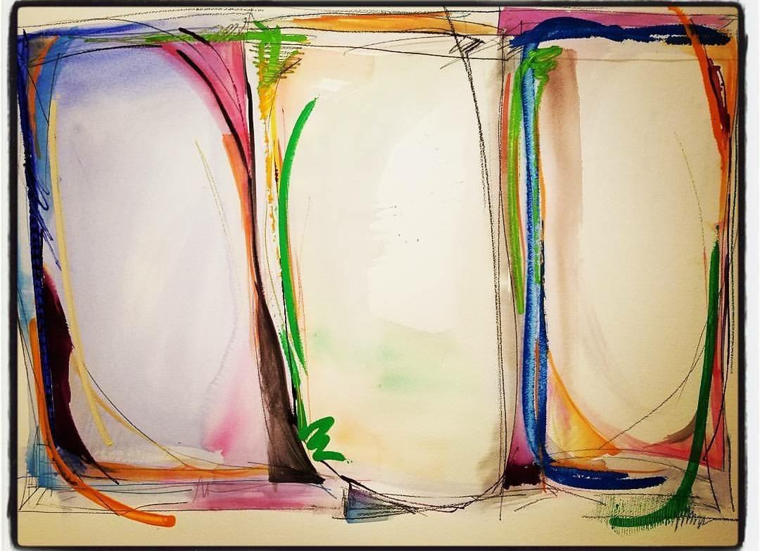 Melinda Zox Abstract Drawing - Color Walk, 2017