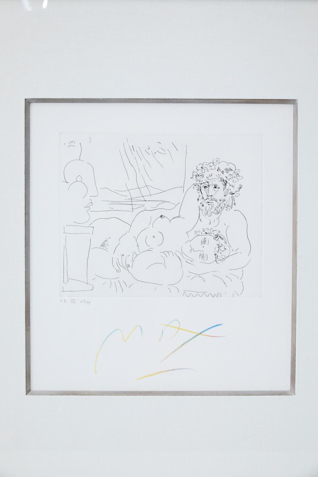 Paar Radierungen V. 3. IX. und XII.  (Grau), Figurative Art, von Peter Max