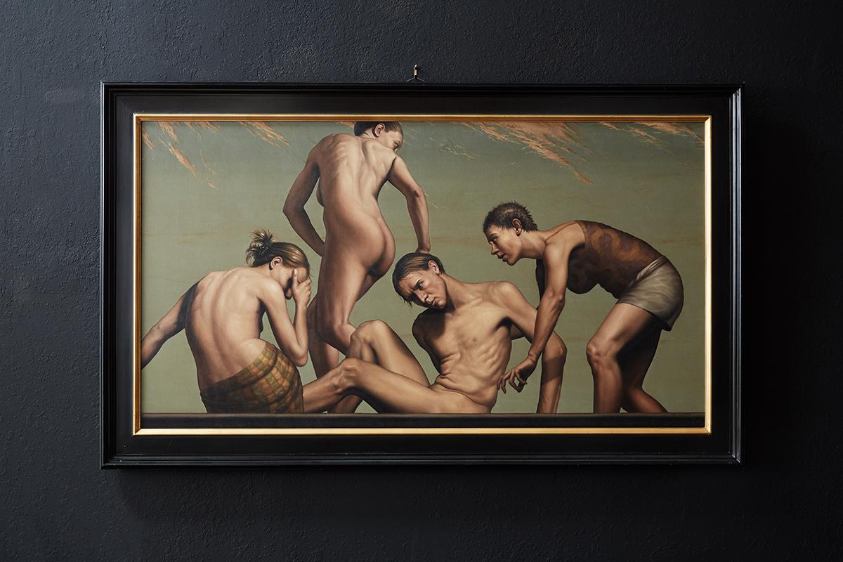 Acceptance Oil on Linen – Painting von Aleksander Balos
