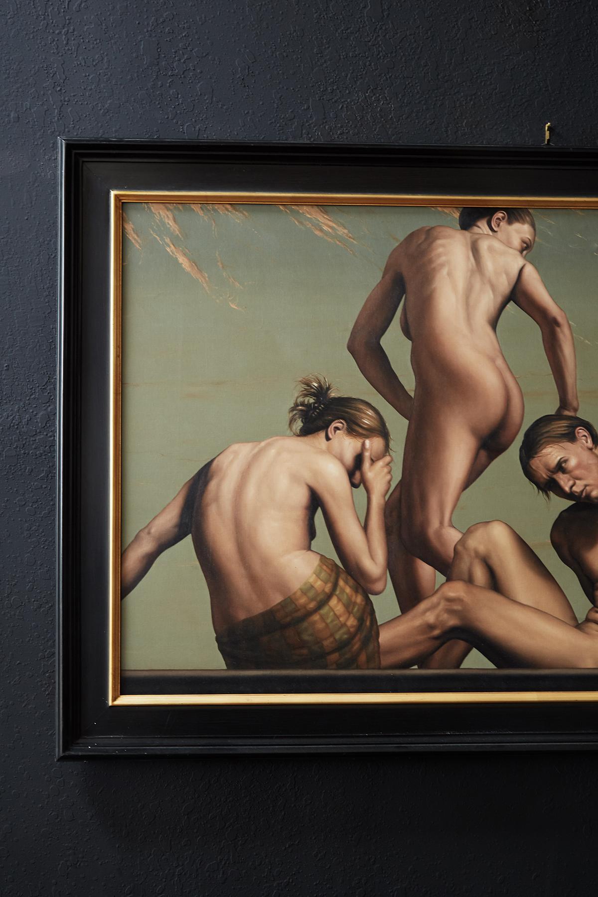 Acceptance Oil on Linen (Schwarz), Nude Painting, von Aleksander Balos