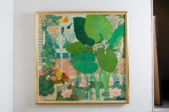 Garden Lily Pond Painting