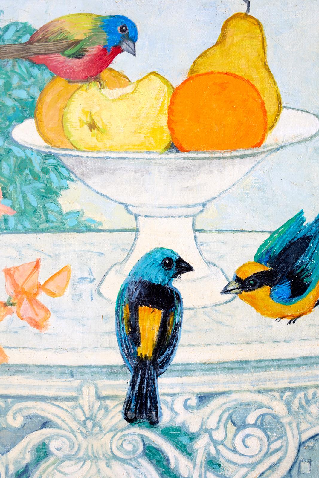 Garden Lily Pond Painting 7