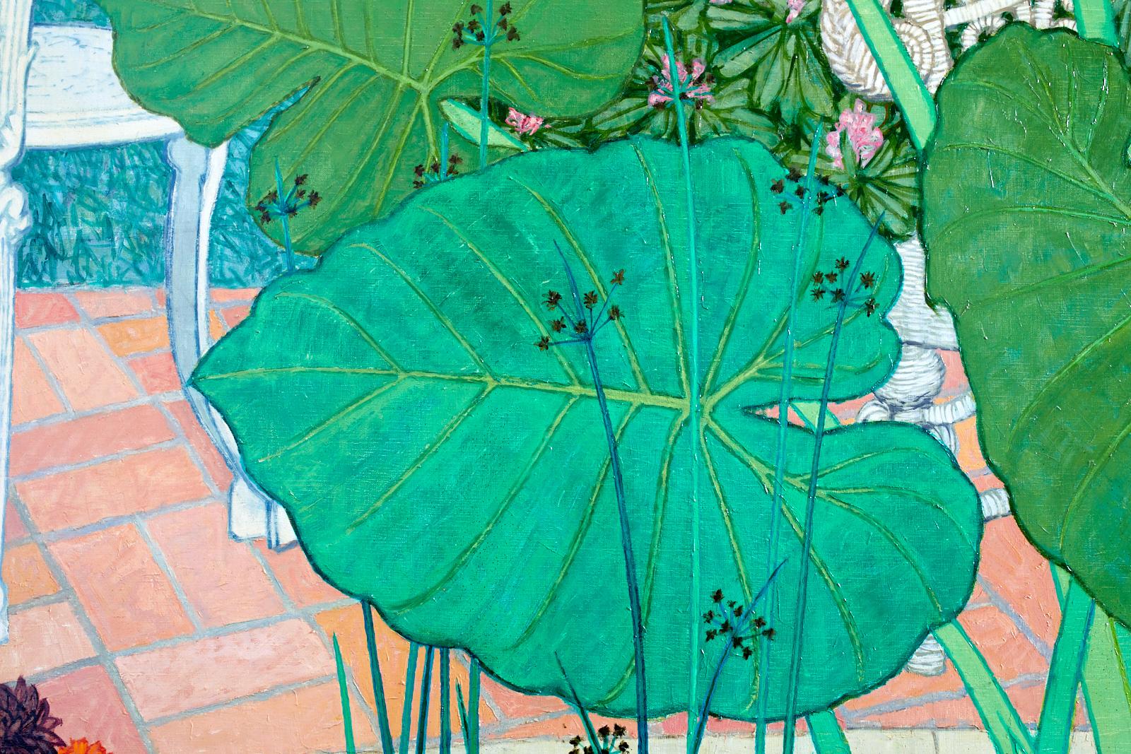 Garden Lily Pond Painting  10