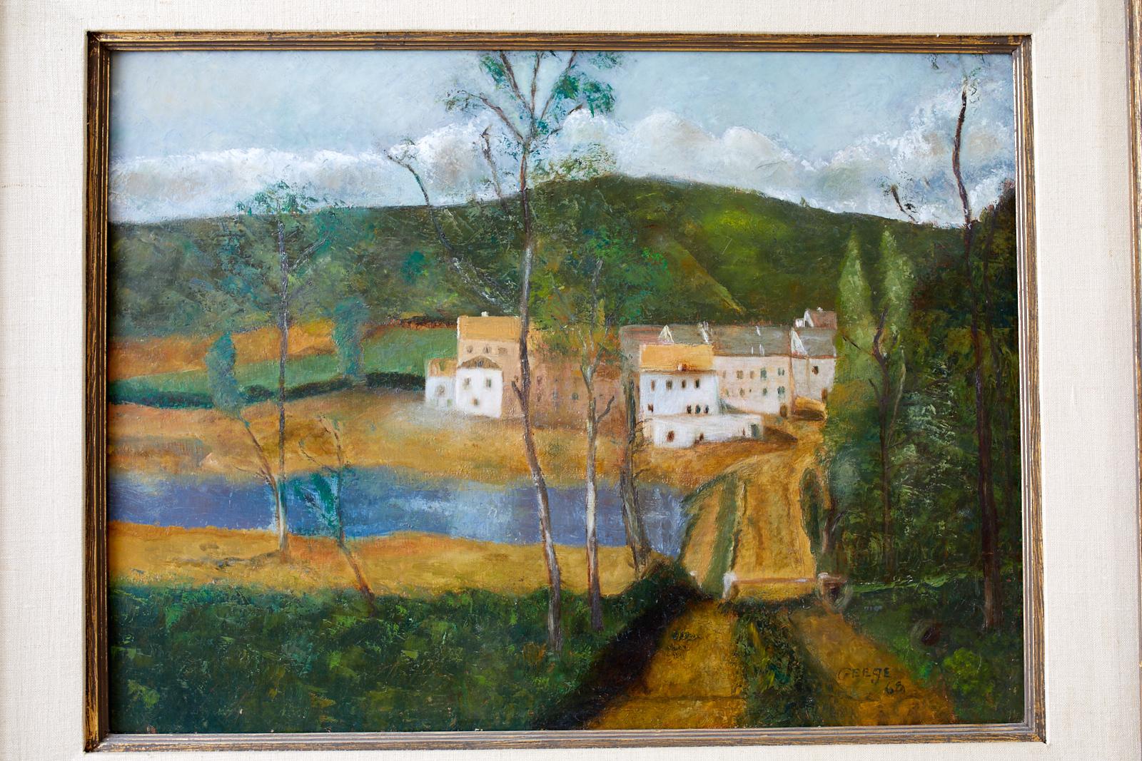 Village Landscape Oil Painting  2