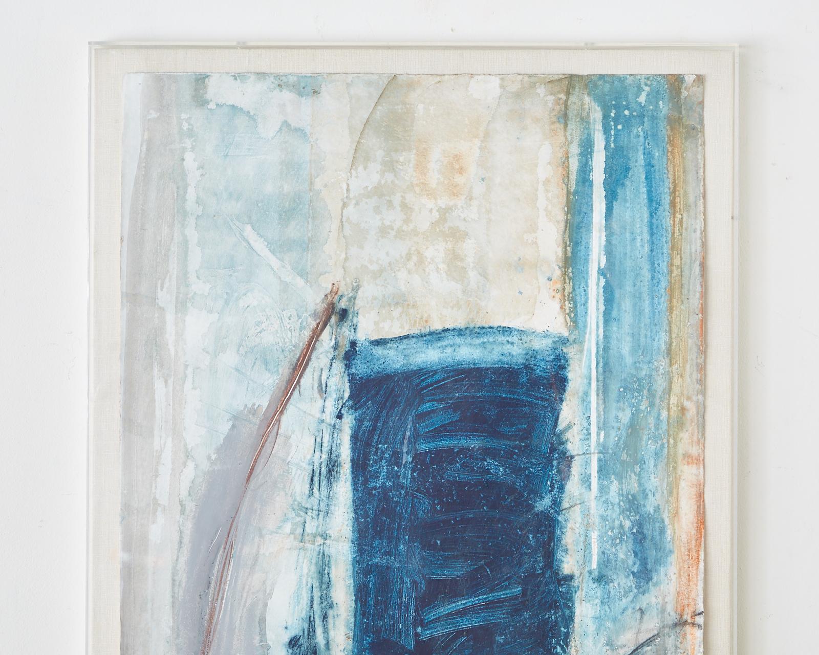 Marrow Abstract Expressionist Painting - Gray Abstract Painting by Robert Gonzales