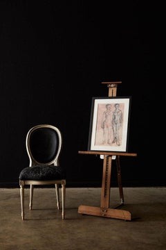 Midcentury Figural Nude Watercolor