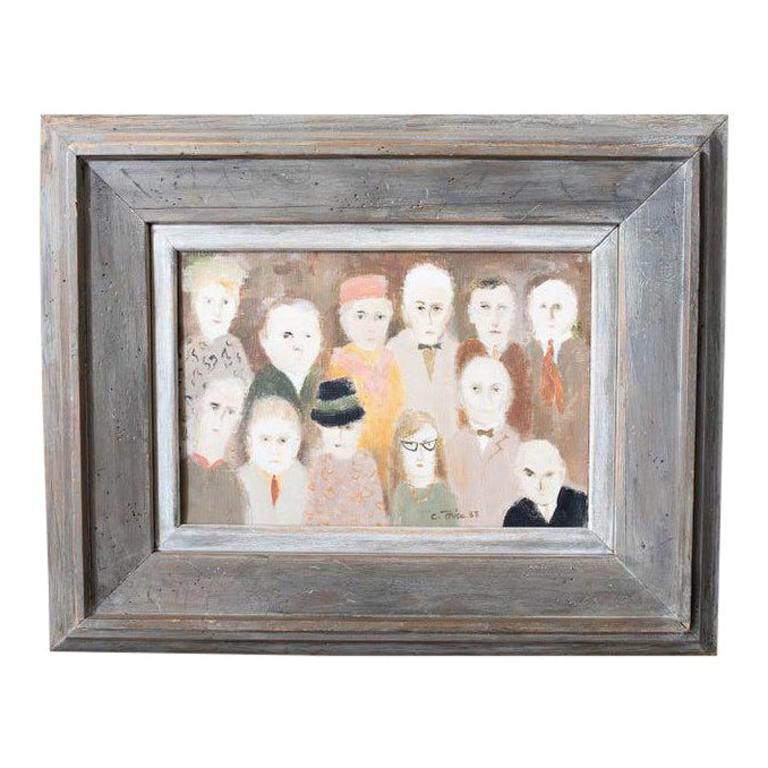 C. Price Figurative Painting - Expressionist Figures Oil Painting 