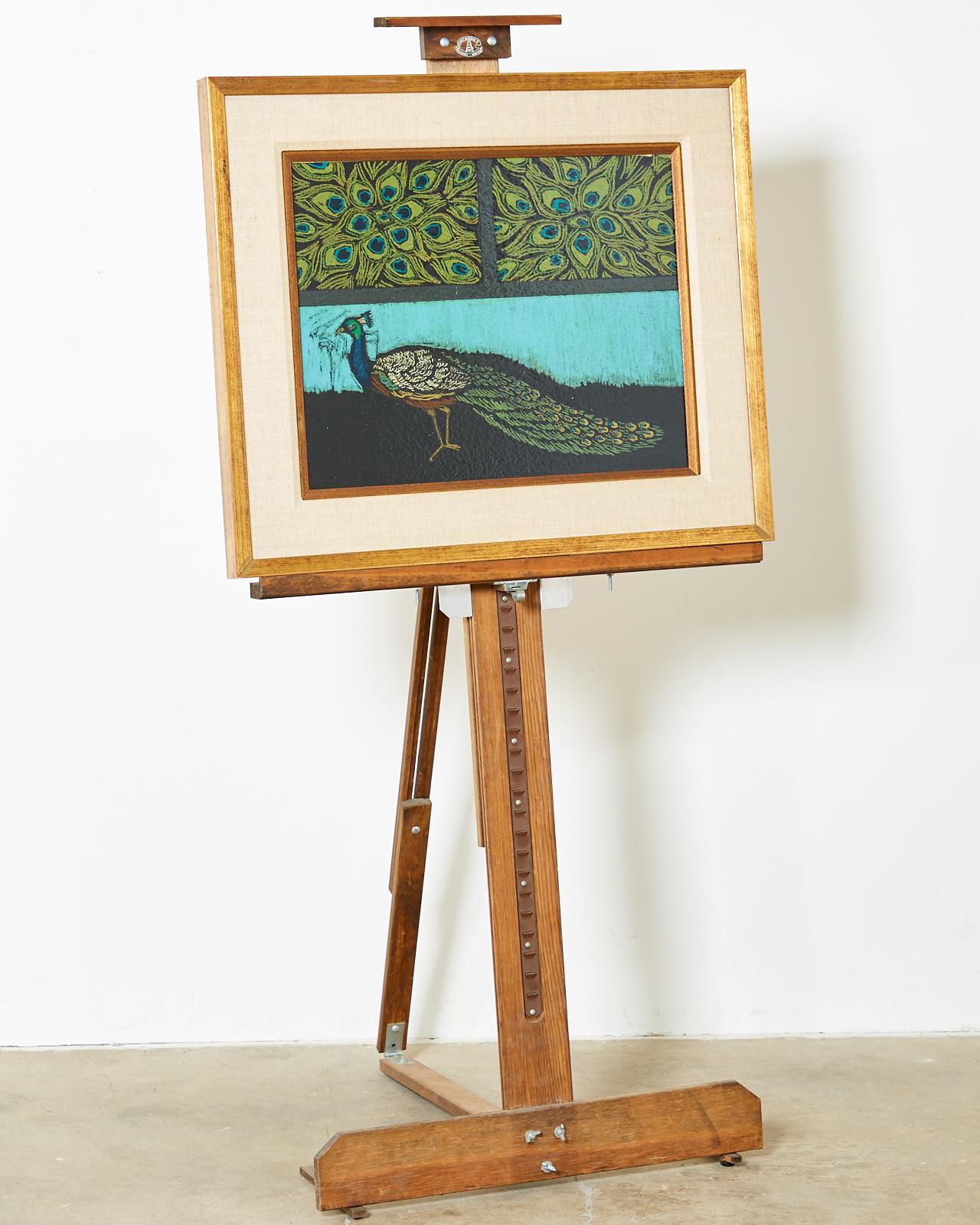 peacock painting target