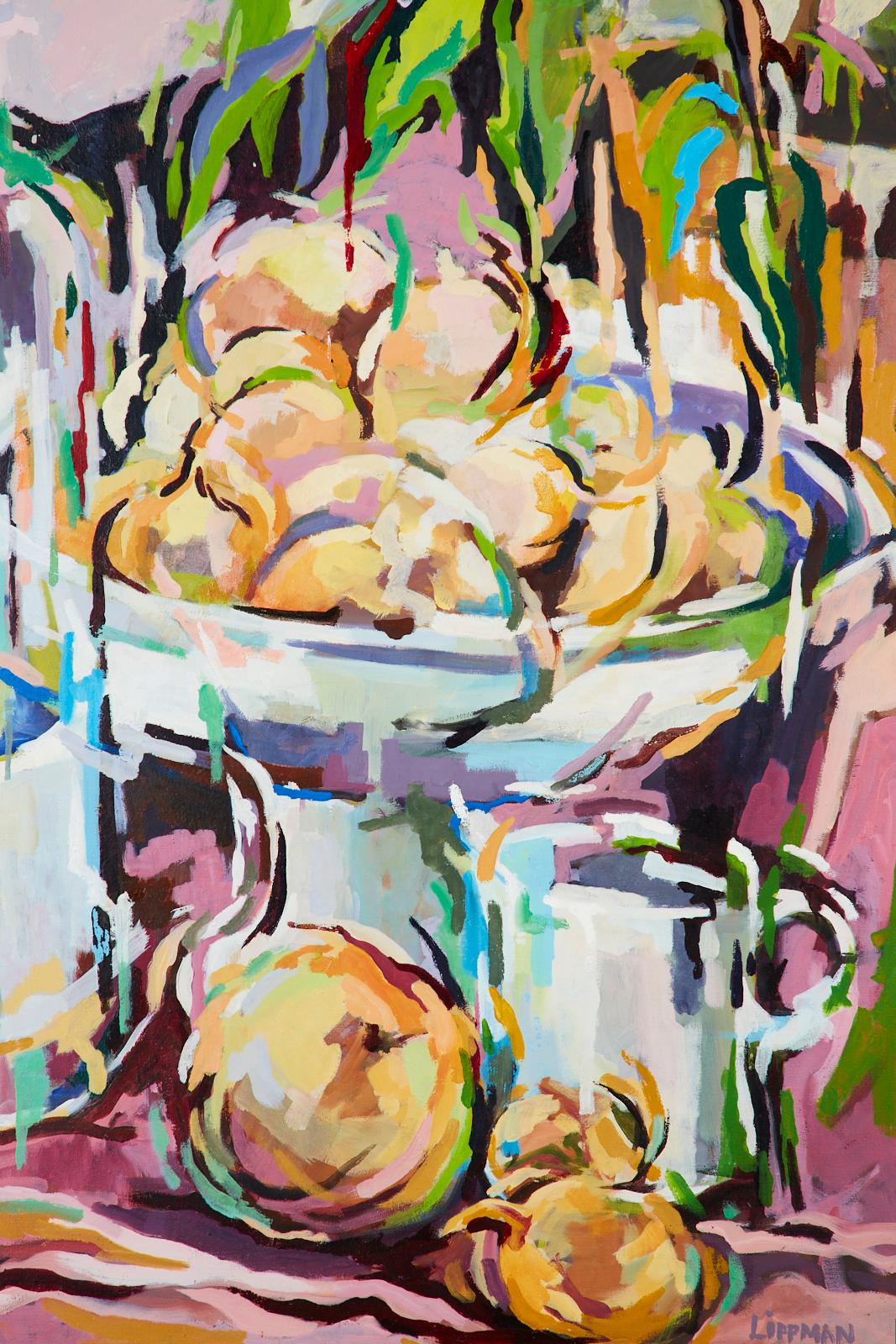 Bodegón con cebollas Pintura al óleo en venta 5