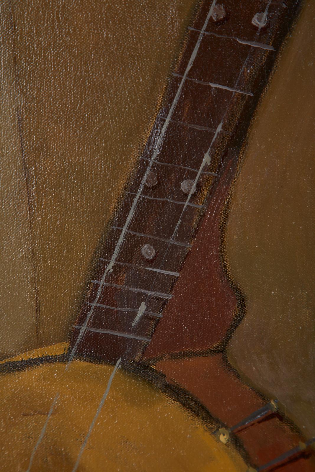Banjo Player Still Life Painting For Sale 12