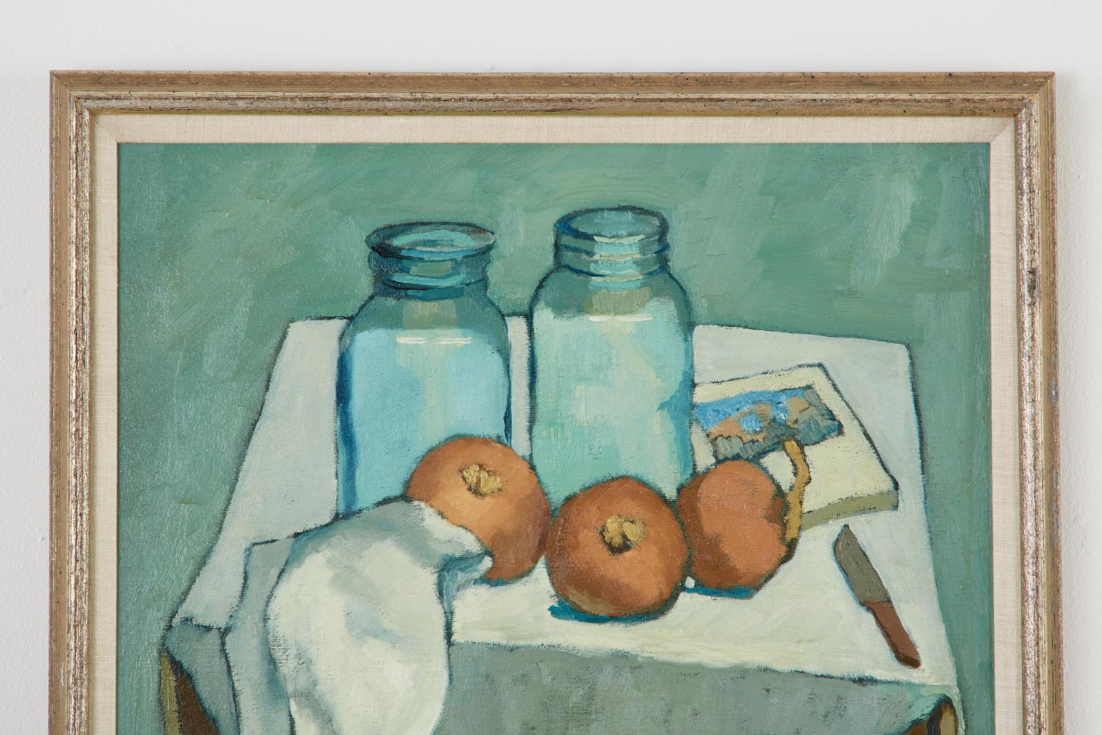 Bottles and Onions Still Life Painting 1