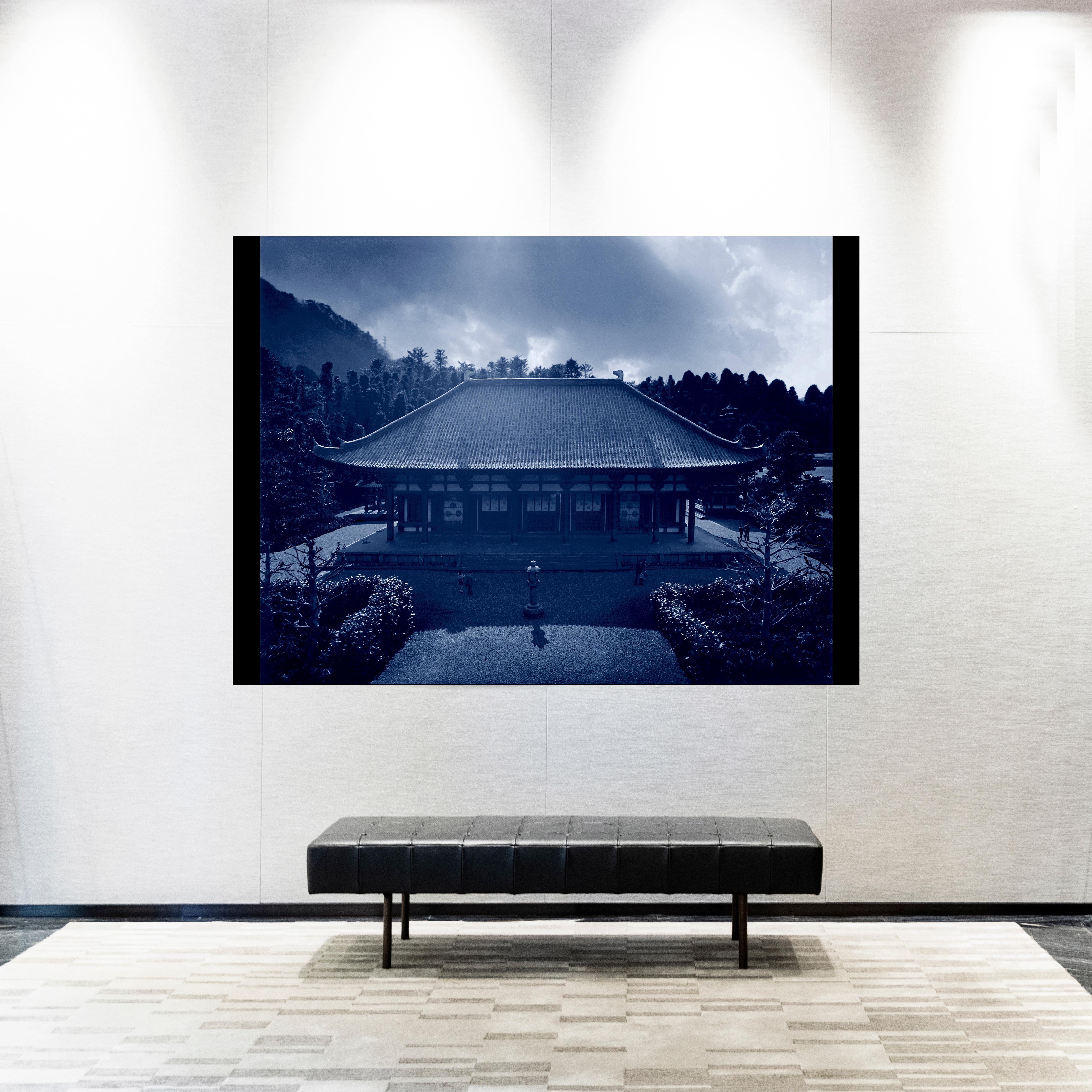 Toshodai, 2003   47 in x 70 in (Blue) - Photograph by Valentin Vallhonrat