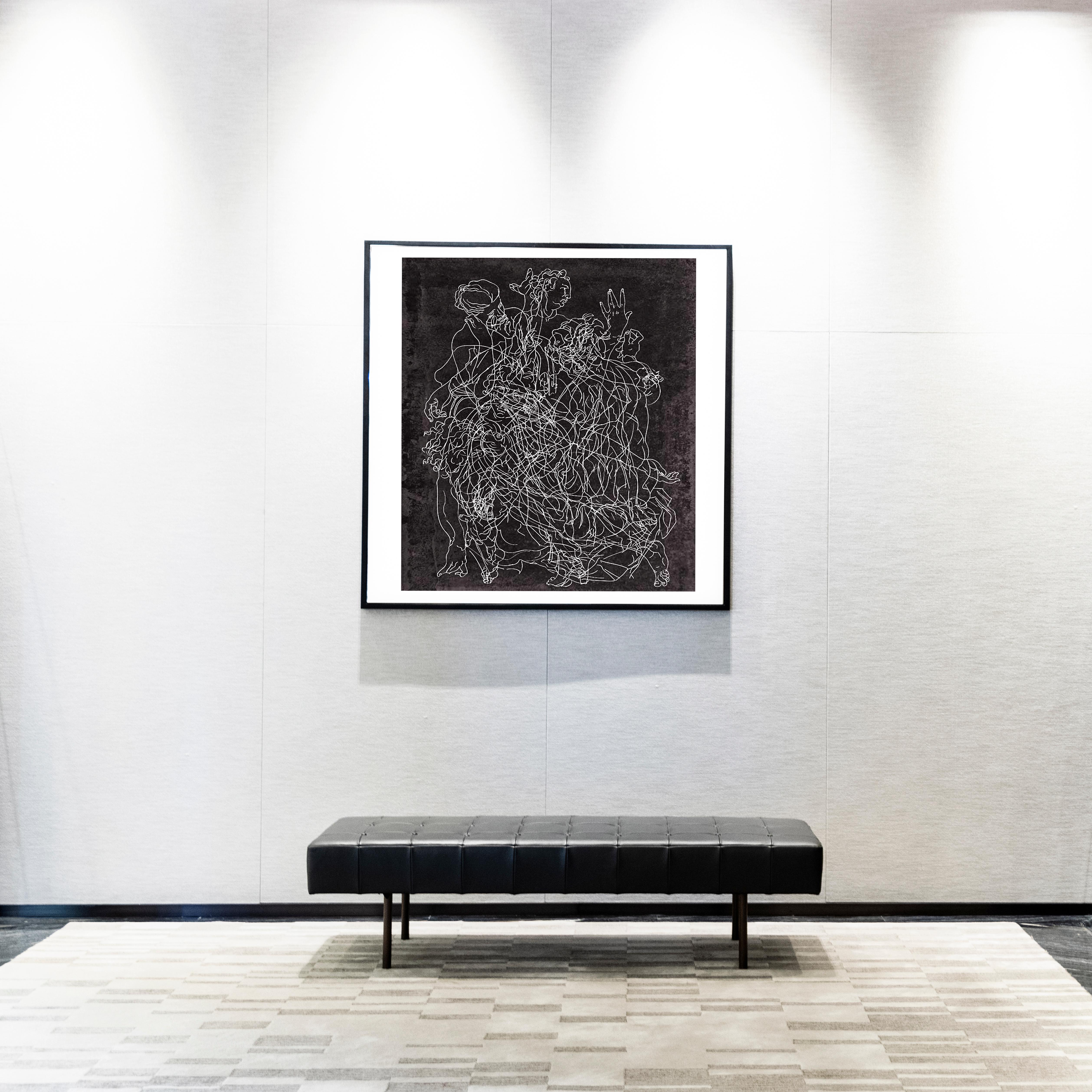 Laugnieths 2, Negative  70 in x 62 in (Black and White) - Photograph by Jorge Zarco