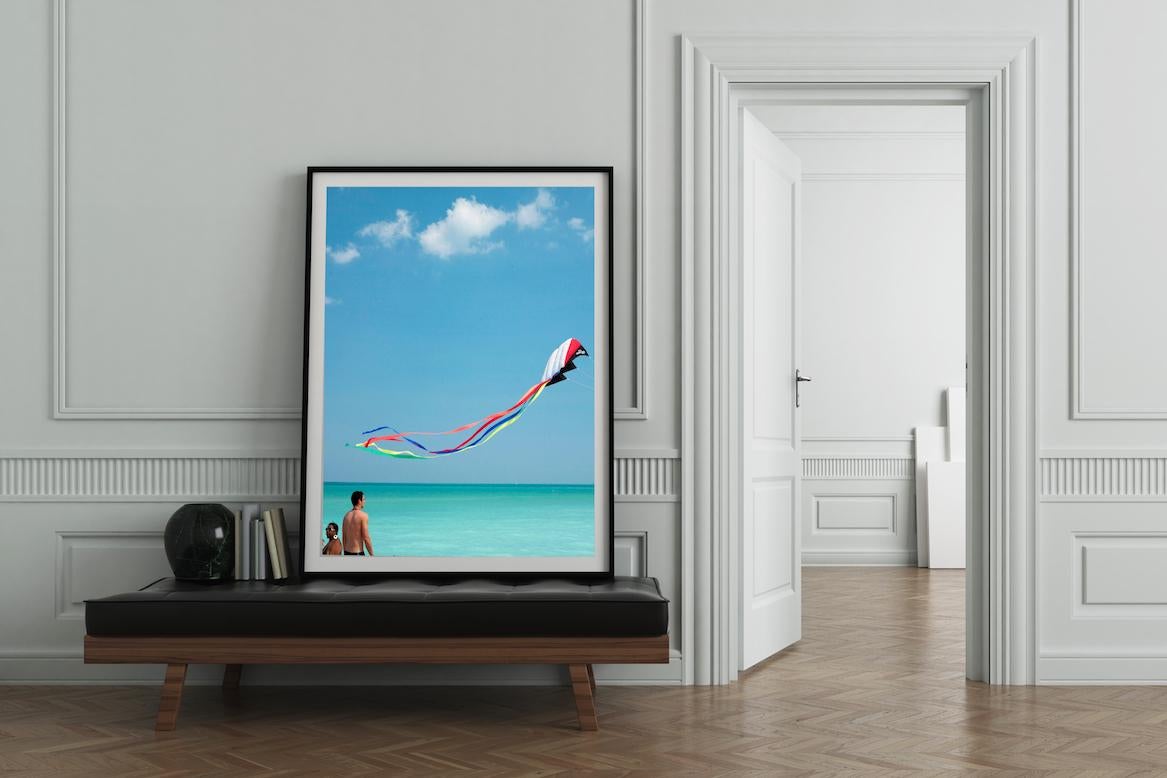 Flying Colors    70 in x 47 in (Blue) - Abstract Photograph by Alberto Coto