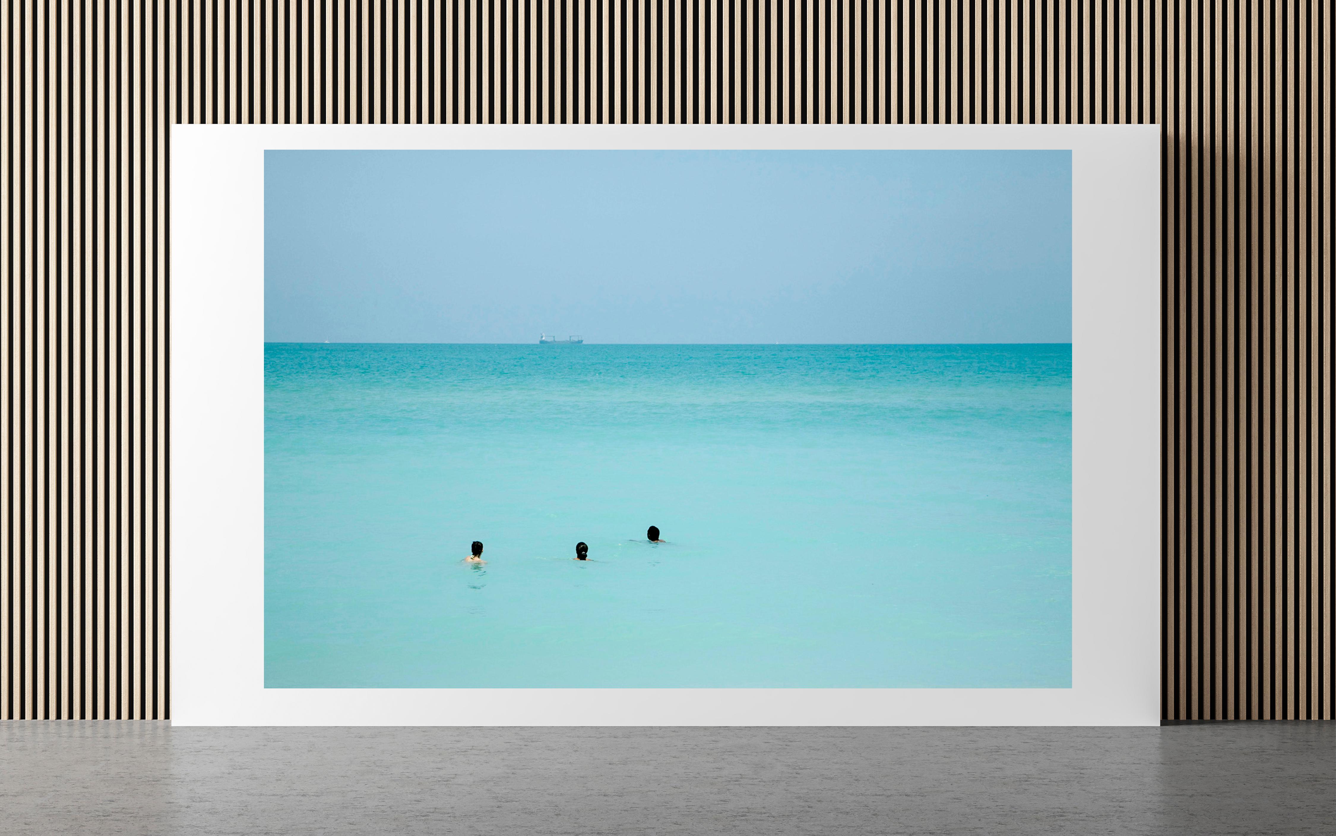 Waiting, Miami Beach (Blue) - Photograph by Alberto Coto