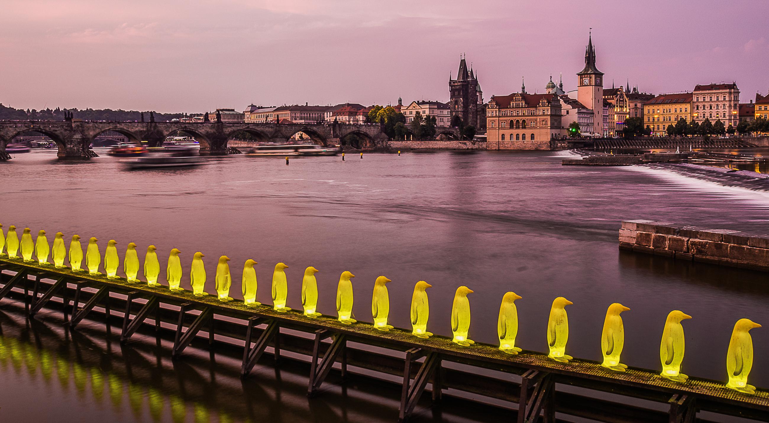 Marching, Prague  47 in x 70 in - Photograph by Ignacio Heras Castan