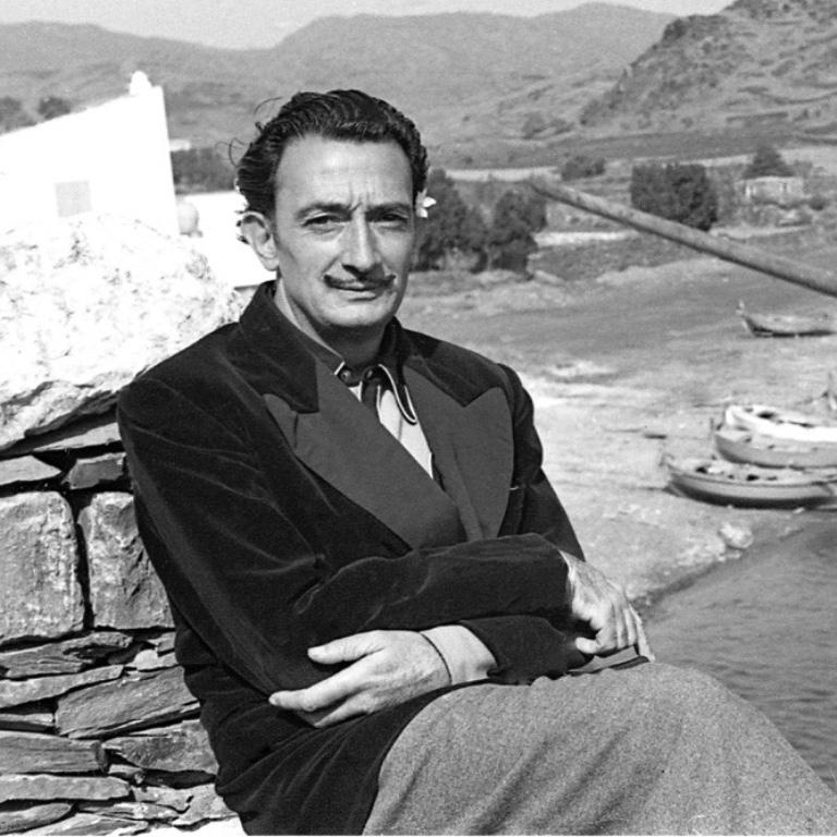 Salvador Dali 4    47 in x 70 in (Black and White) - Photograph by Jose Luis Beltran Gras