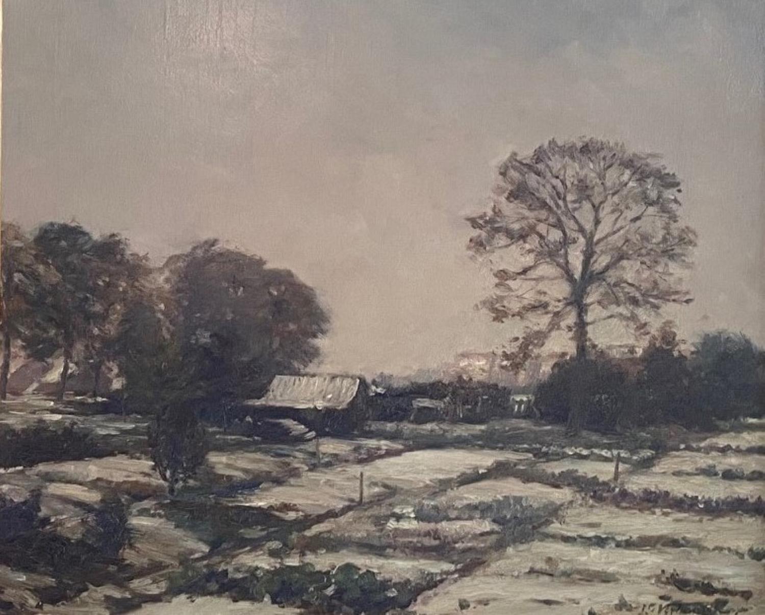 VERHEYDEN Isidore Landscape Painting - NEIGE D'OCTOBRE