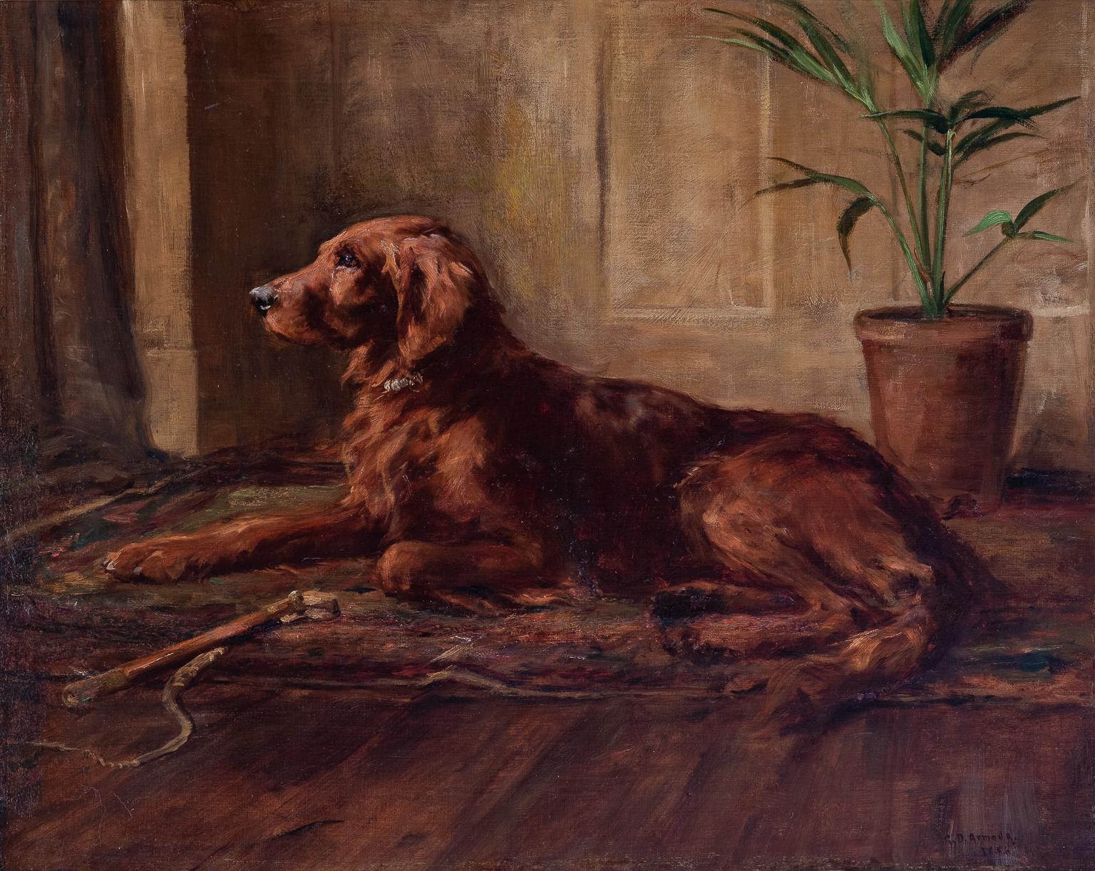 ARMOUR George Denholm (Lt.-Col.) Animal Painting - “PORTRAIT OF AN IRISH SETTER”