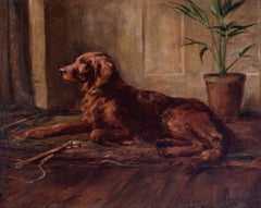 Antique “PORTRAIT OF AN IRISH SETTER”