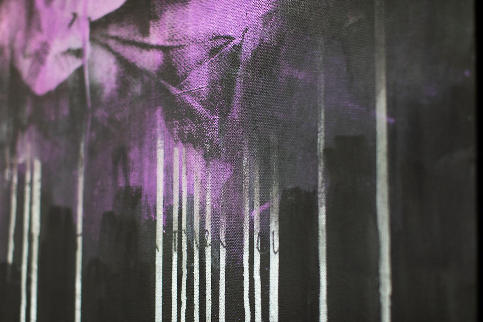 Pintura en negro y morado, Arte de técnica mixta, Arte moderno - Morado remanente

E N C U E N T A D E S U P E R S O N A L:
