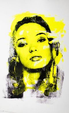 Yellow Painting, Pop Art Portrait, Pop Art-Are You Still There? in Yellow