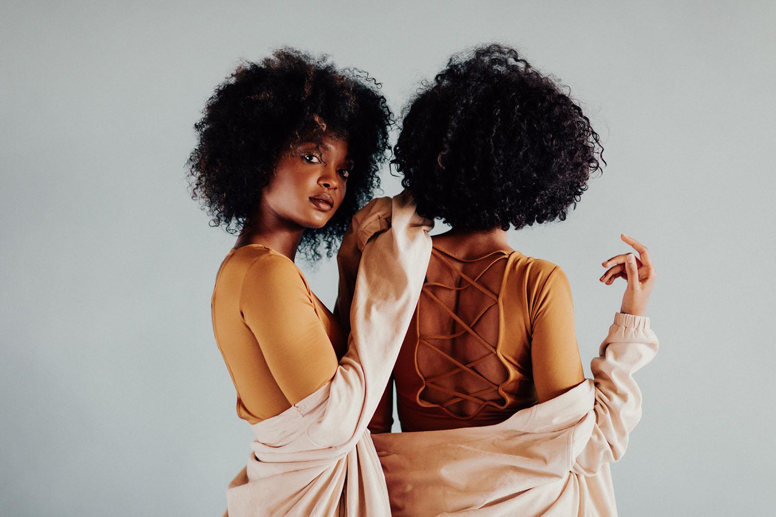 Afrikanisch-amerikanische Porträtfotografie, Porträtdrucke, Porträtkunst-Double Curl