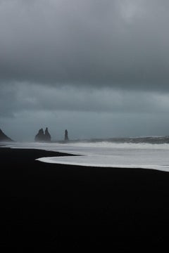 Photographie de plage, Photographie d'océan, Photographie de sable noir-Monolith 816