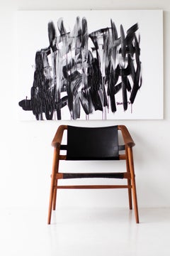 Graffiti Art, Black and White Contemporary Art, Abstract Painting-Who