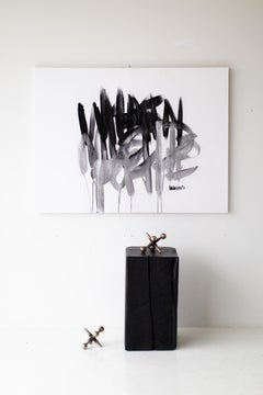 Abstrakte Schwarz-Weiß-Kunst, Graffiti-Kunst, Street-Art-Gemälde-Let It Out