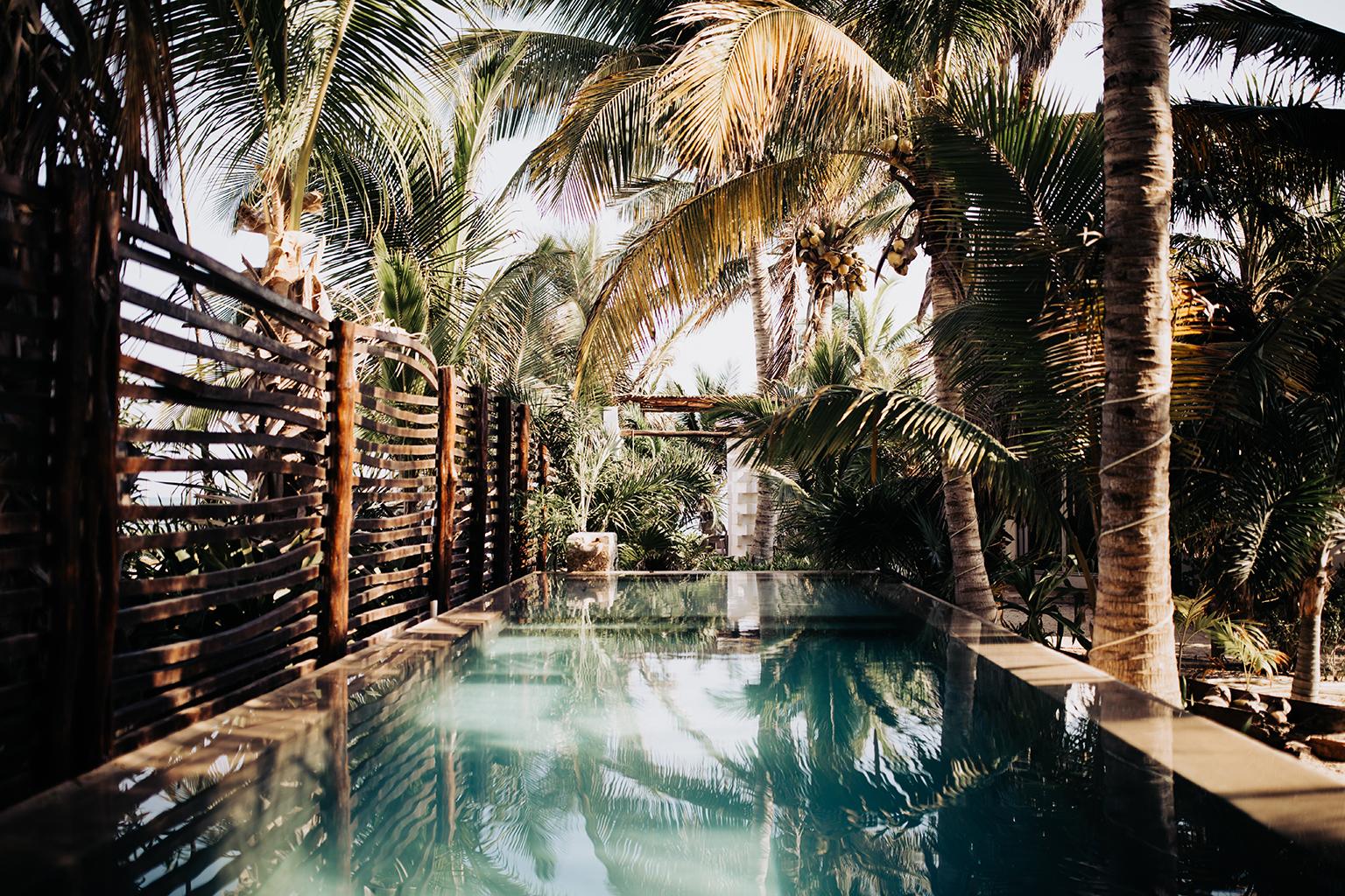 Photographie de plage, photographie d'océan, photographie de plage bleue - Mexique - Poolside